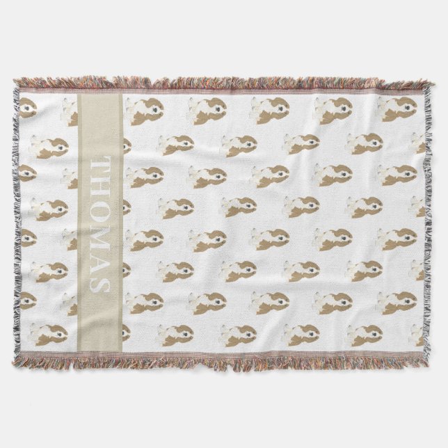 Cobertor Hound de Basset Personalizado (Frente)