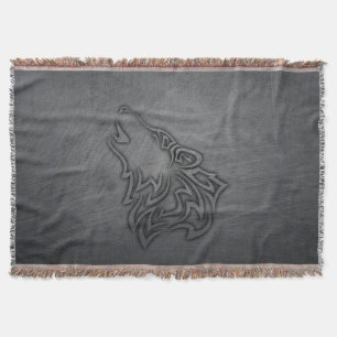 Cobertor Howling Wolf Tribal Steel