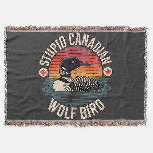 Cobertor Humor Estúpido de Lobo Pássaro Mergulhão Canadense