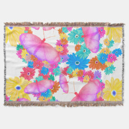 Cobertor I Love Flowers. Butterfly Dream