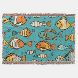Cobertor Ideias de presentes de padrão de peixe