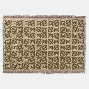 Cobertor Ikat Aztec Tribal - Brown Escuro e Tan