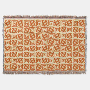 Cobertor Ikat Aztec Tribal - Mandarim e laranja claro