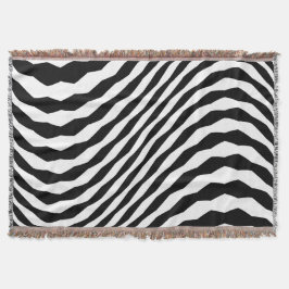 Cobertor Ilusão geométrica preta + sua cor preferida