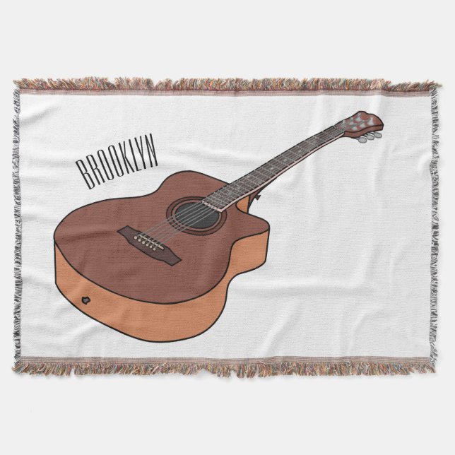 Cobertor Ilustração acústica de desenho animado (Frente)