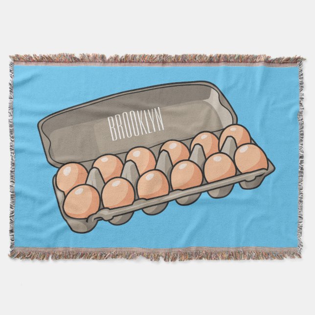 Cobertor Ilustração da cartonagem de ovo (Frente)