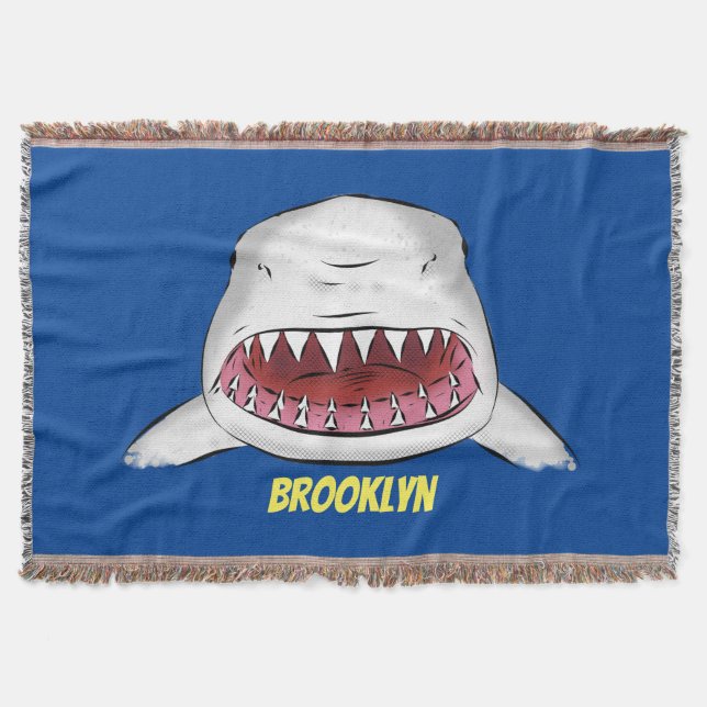 Cobertor ilustração da média dos desenhos animados de tubar (Frente)