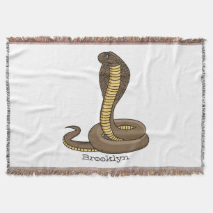 Cobertor Ilustração de cobra da cobra castanha