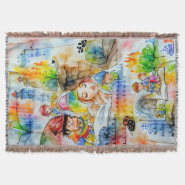 Cobertor Ilustração de Contorno de Fadas Quimáticas