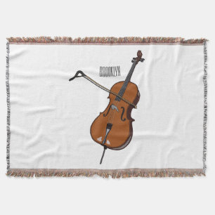 Cobertor Ilustração de desenho animado Cello