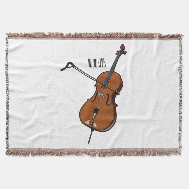 Cobertor Ilustração de desenho animado Cello (Frente)