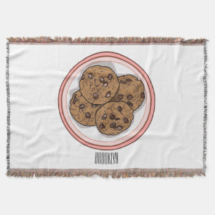 Cobertor Ilustração de desenho animado com chip de chocolat