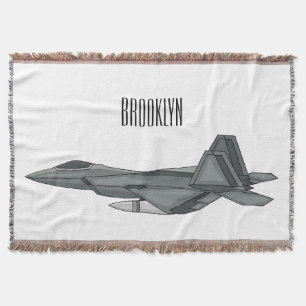 Cobertor Ilustração de desenho animado de aeronaves de comb