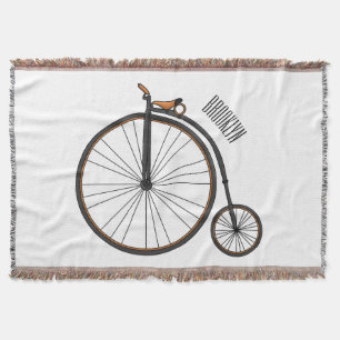 Cobertor Ilustração de desenho animado de bicicleta de alta