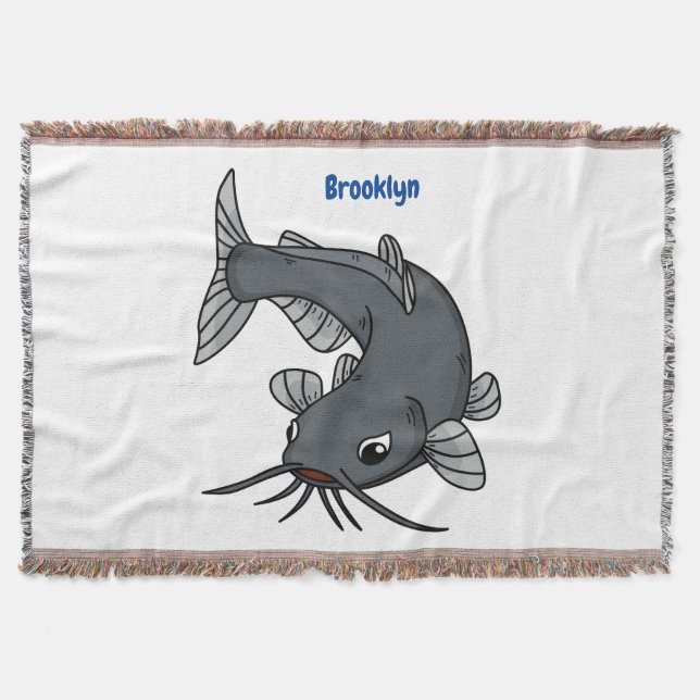 Cobertor Ilustração de desenho animado de catfish (Frente)