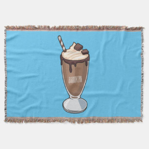 Cobertor Ilustração de desenho animado de Chocolate Milksha