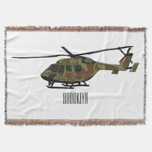 Cobertor Ilustração de desenho animado de helicóptero do ex