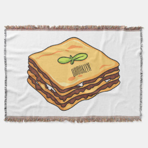 Cobertor Ilustração de desenho animado de Lasagna
