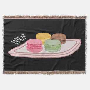 Cobertor ilustração de desenho animado de Macaron