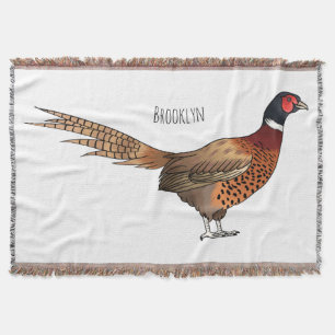 Cobertor Ilustração de desenho animado de pheasant de pesco