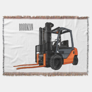 Cobertor Ilustração de desenho animado do empilhador