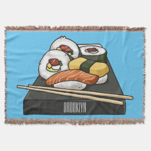 Cobertor Ilustração de desenho animado Sushi