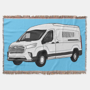 Cobertor Ilustração de desenho de carrinha de entrega