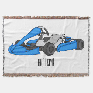 Cobertor Ilustração de desenho de corrida de Kart