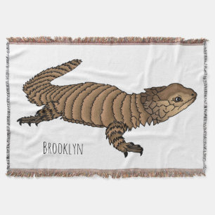 Cobertor Ilustração de desenho de lagarto girado por Armadi