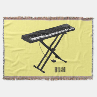 Cobertor Ilustração de desenho de piano de teclado