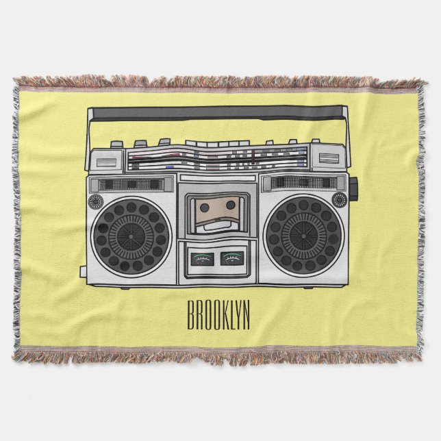 Cobertor Ilustração de desenho de rádio (Frente)