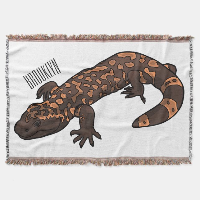Cobertor Ilustração de desenho do monstro de Gila (Frente)