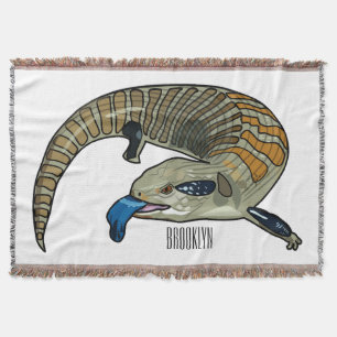 Cobertor Ilustração de desenho em tons azuis