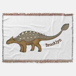 Cobertor Ilustração de dinossauro blindado Ankylosaurus