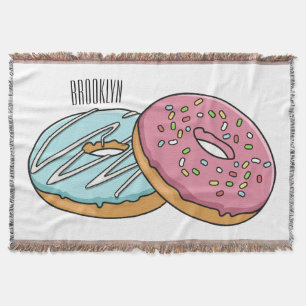 Cobertor ilustração do desenho animado de rosquinha