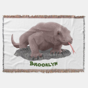 Cobertor Ilustração do dragão Komodo
