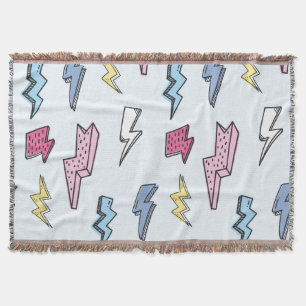 Cobertor Ilustração Vintage Thunder Seamless