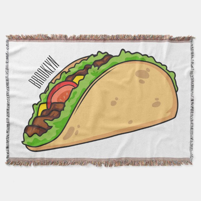Cobertor Imagem de desenho animado do Taco (Frente)