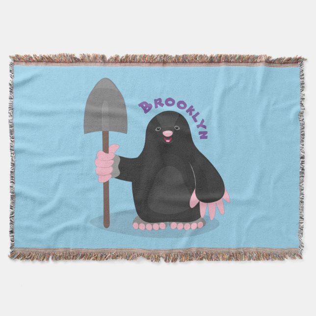 Cobertor Imagem de desenhos animados alegres e bonitos (Frente)
