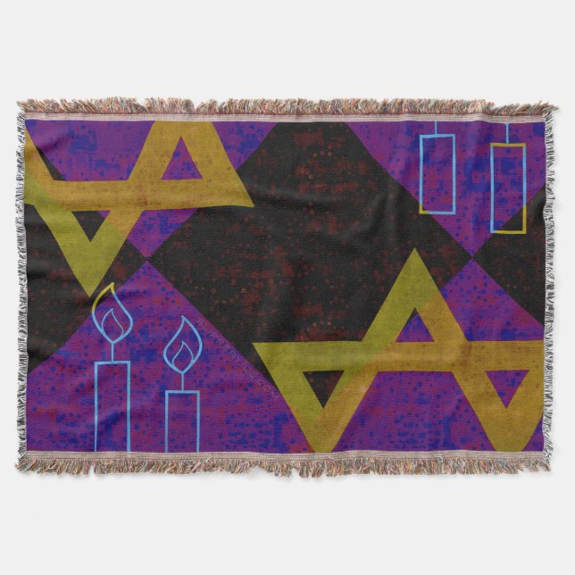 Cobertor Imagem temática de Hanukkah da SlipperyJoe's amare (Frente)