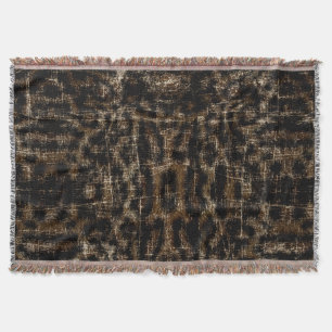 Cobertor Impressão Animal Leopardo da Neve Desgastada Vinta