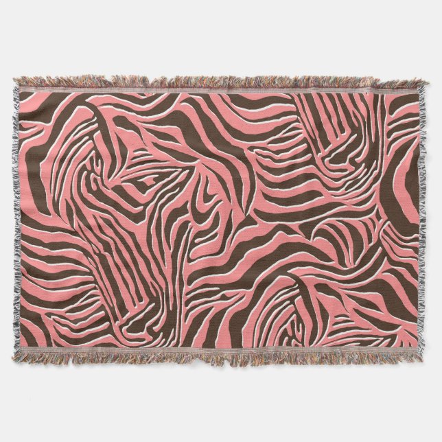 Cobertor Impressão animal, padrão de zebra uniforme. (Frente)