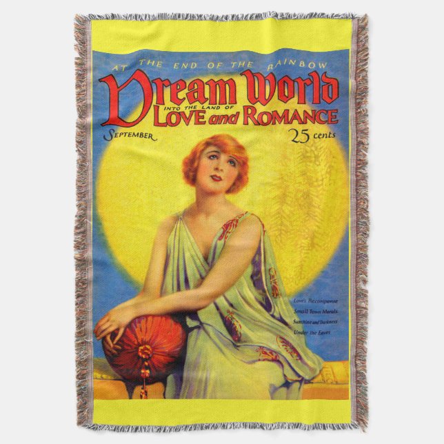 Cobertor impressão da cobrir da revista 1920 Dream World (Frente Vertical)