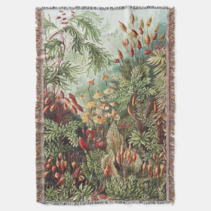 Cobertor Impressão da Natureza de Musgo de Ernst Haeckel Ac