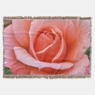Cobertor Impressão de Arte Botânica Rosa Romântica