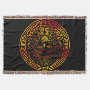 Cobertor Impressão de Arte do Escudo Antigo de Zeus