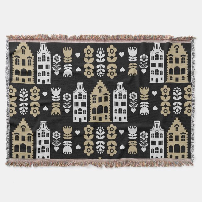 Cobertor Impressão de arte tradicional holandesa (Frente)