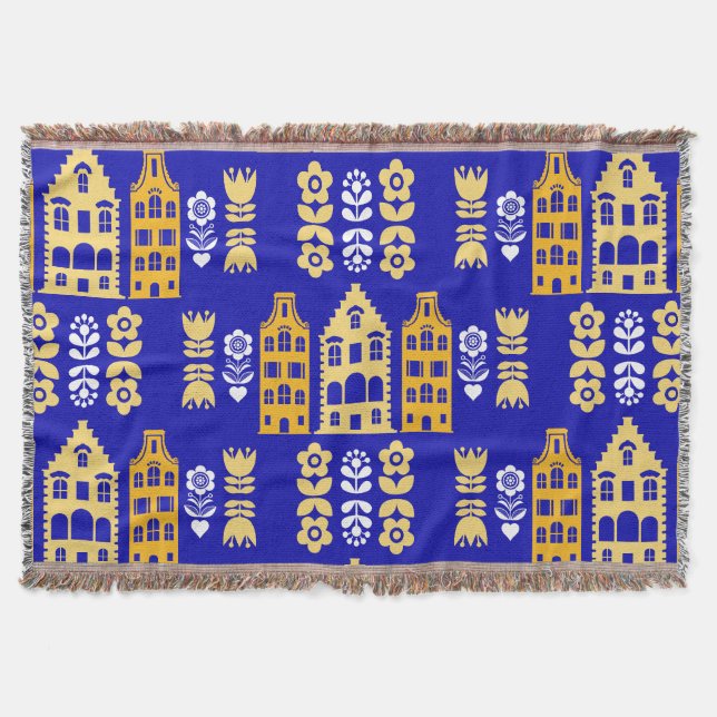 Cobertor Impressão de arte tradicional holandesa (Frente)