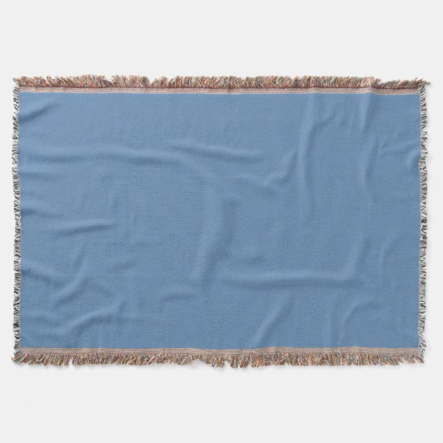 Cobertor Impressão de cor sólida azul Lichen, Cinza azul cl (Frente)