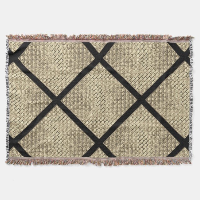 Cobertor Impressão de design de bege de tijolo (Frente)